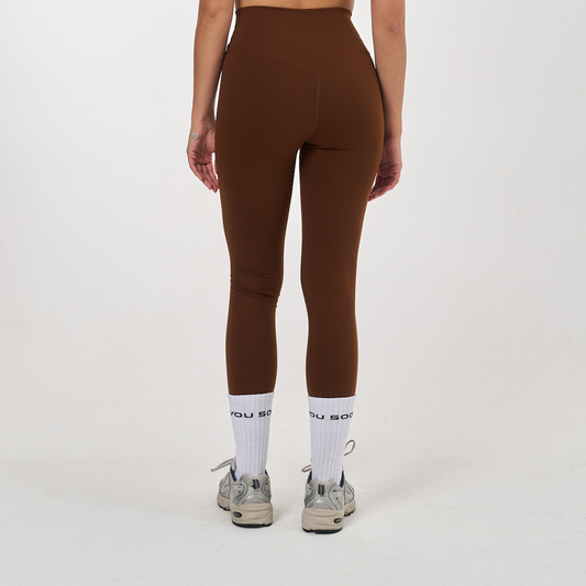CROSSOVER-V SHAPED SCULPTURE LEGGINGS