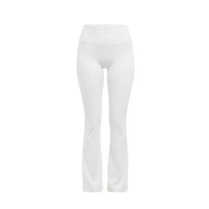 CROSSOVER V-WAIST FLARE PANTS